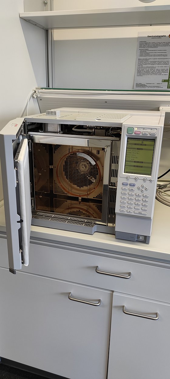 Gaschromatograph mit Flammenionisationsdetektor (GC-FID).